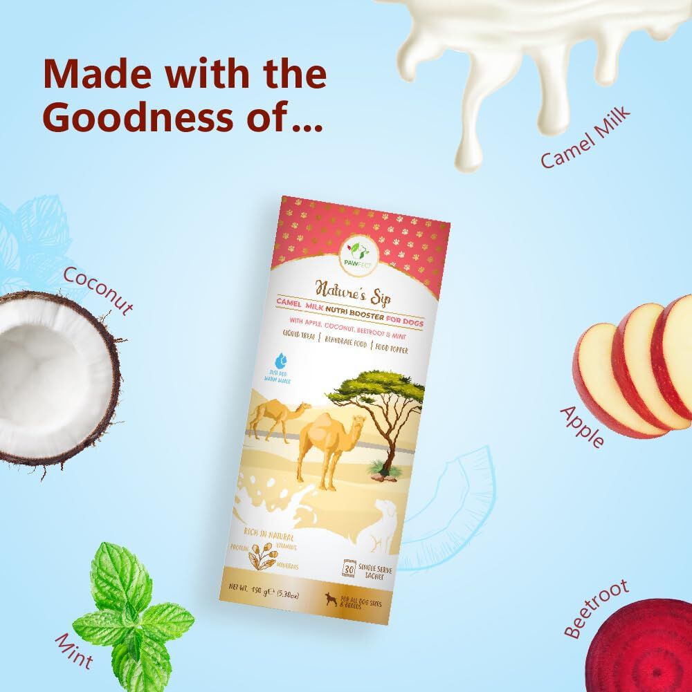 Nature's Sip para perros: leche de camello con manzana, coco, remolacha y menta (150 g/5,29 oz), , large Imagen numero 3