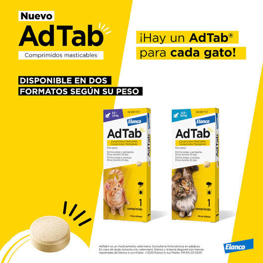 AdTab Comprimidos Masticables para gatos, , large image number null