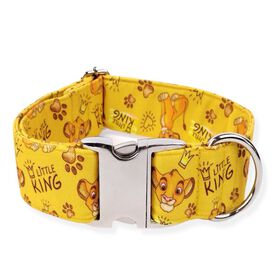 Collares Donky's Collar King Amarillo Hebilla Metálica para perros
