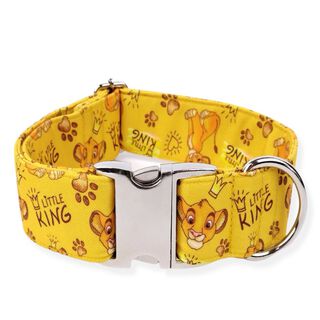 Collares Donky's Collar King Amarillo Hebilla Metálica para perros