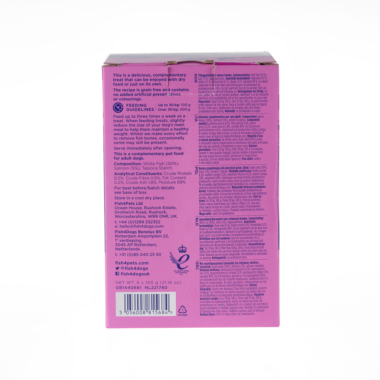 Fish4Dogs Mousse para perro sin cereales &ndash; Pescado blanco y salm&oacute;n 100 g (pack de 6), , large Imagen numero 3