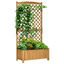 Outsunny Arriate de Jardín con Enrejado Jardinera con Celosía Macetero con Soporte para Trepadora Cultivos Plantas Flores para Exterior Patio Terraza Balcón 90x45x180 cm Natural, , large indicador imagen numero 1