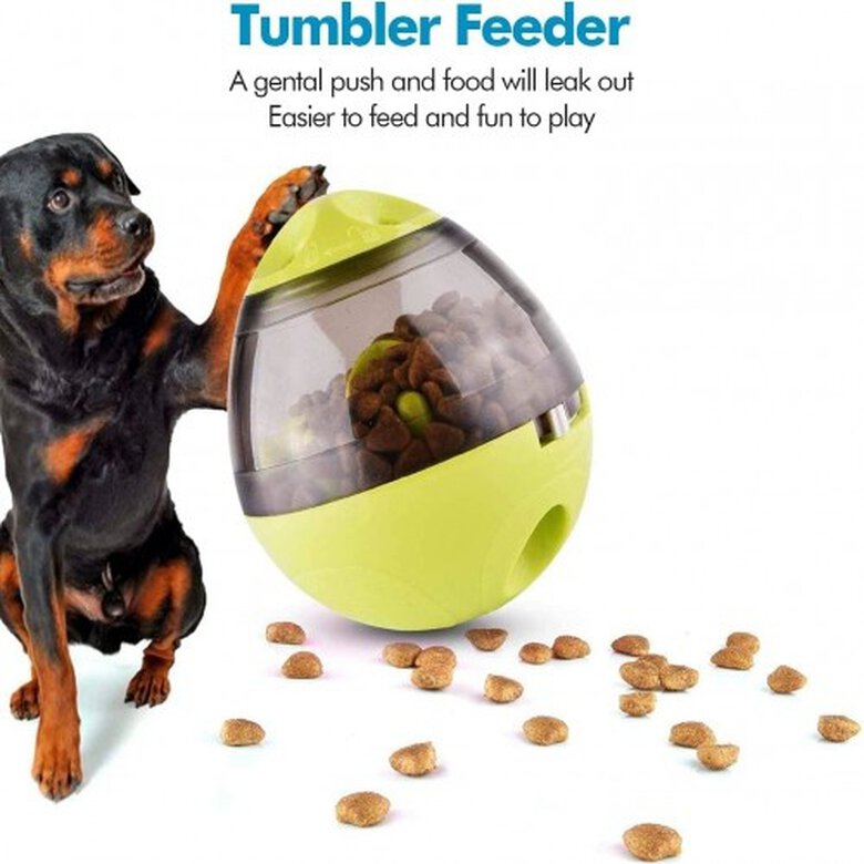 juguete con dispensador de comida para perros