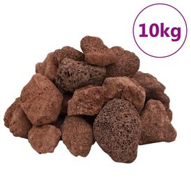 VidaXL Rocas Volcánicas Rojas 10 Kg 5-8 Cm para acuario