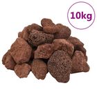 vidaXL Rocas volcánicas rojas 10 kg 5-8 cm, , large image number null