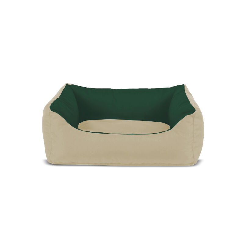 Gauty Cama para Perros y Gatos  Tela Impermeable - Beige y verde, , large Imagen numero 1