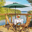 Outsunny Sombrilla para Jardín Ø260x235 cm Parasol de Aluminio con Reclinable con Manivela y 6 Varillas para Terraza Exterior Balcón Verde, , large indicador imagen numero 2