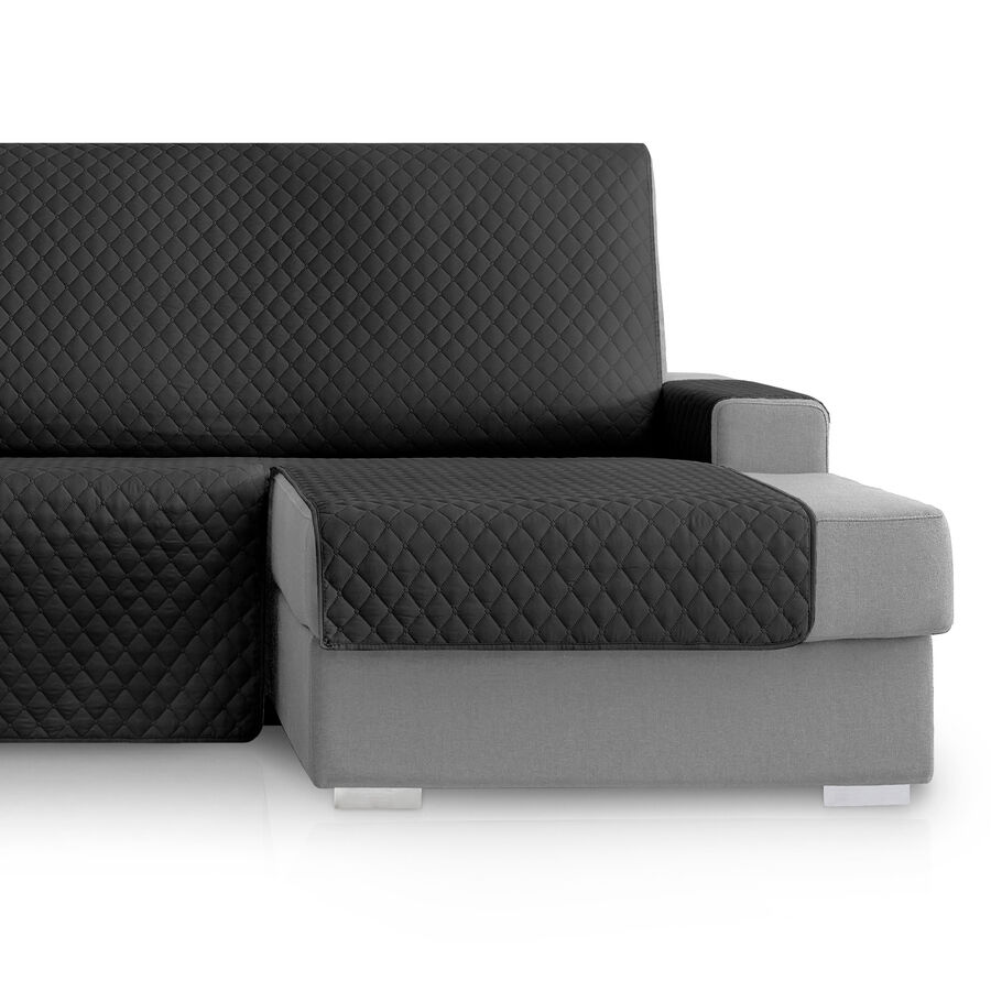 Vipalia Protector Cubresofa Rombos. Negro. Chaise Longue Derecha 240 cm, , large Imagen numero 3