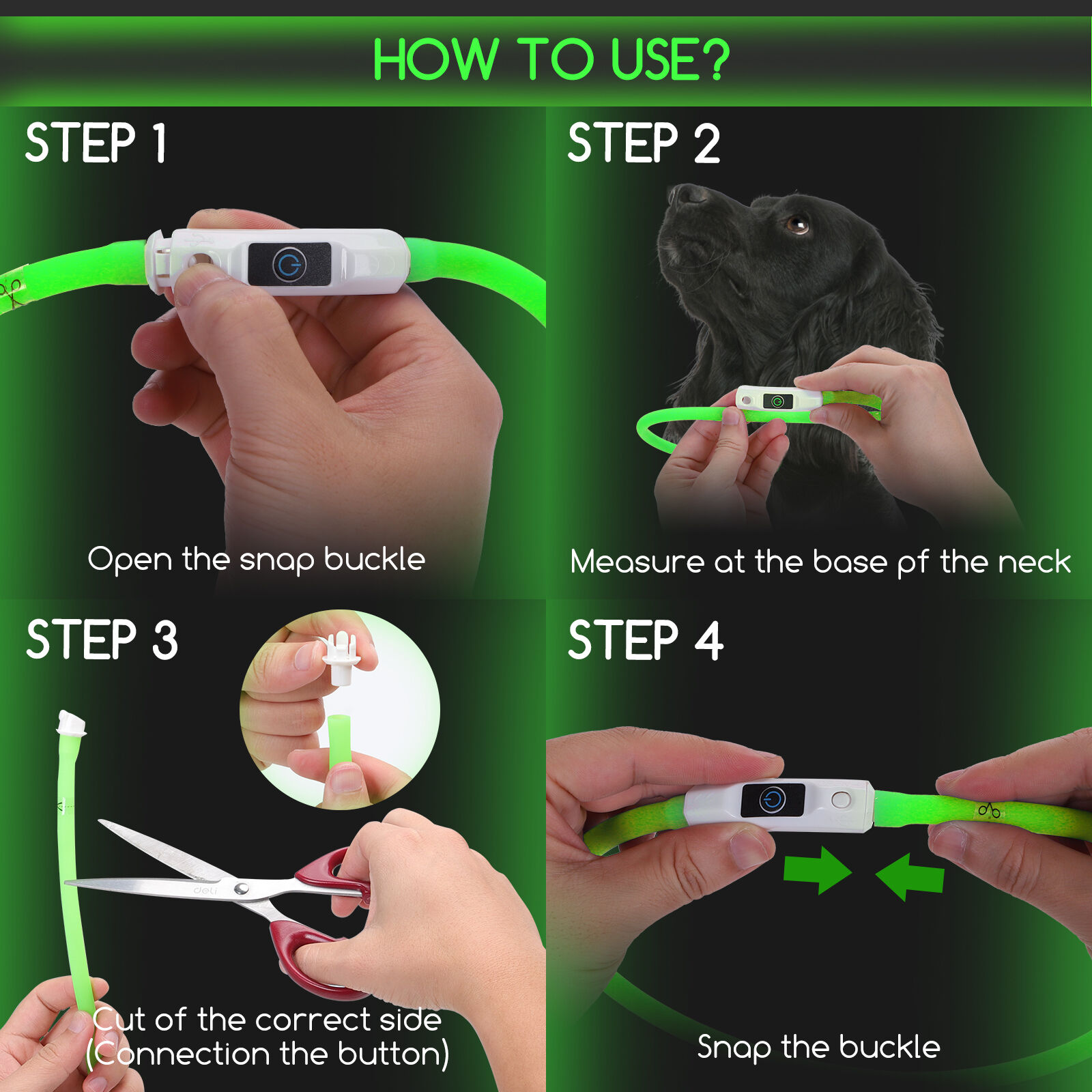 Nobleza collar luminoso recargable con usb para perros thumbnail