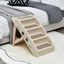 COSTWAY Escalera de Plástico Plegable para Mascotas con 4 Peldaños, Fieltro Blando, Ideal para Mascotas de Talla Pequeña y Mediana (Beige), , large indicador imagen numero 2