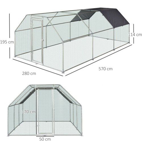 Pawhut gallinero de metal, , large Imagen numero 2