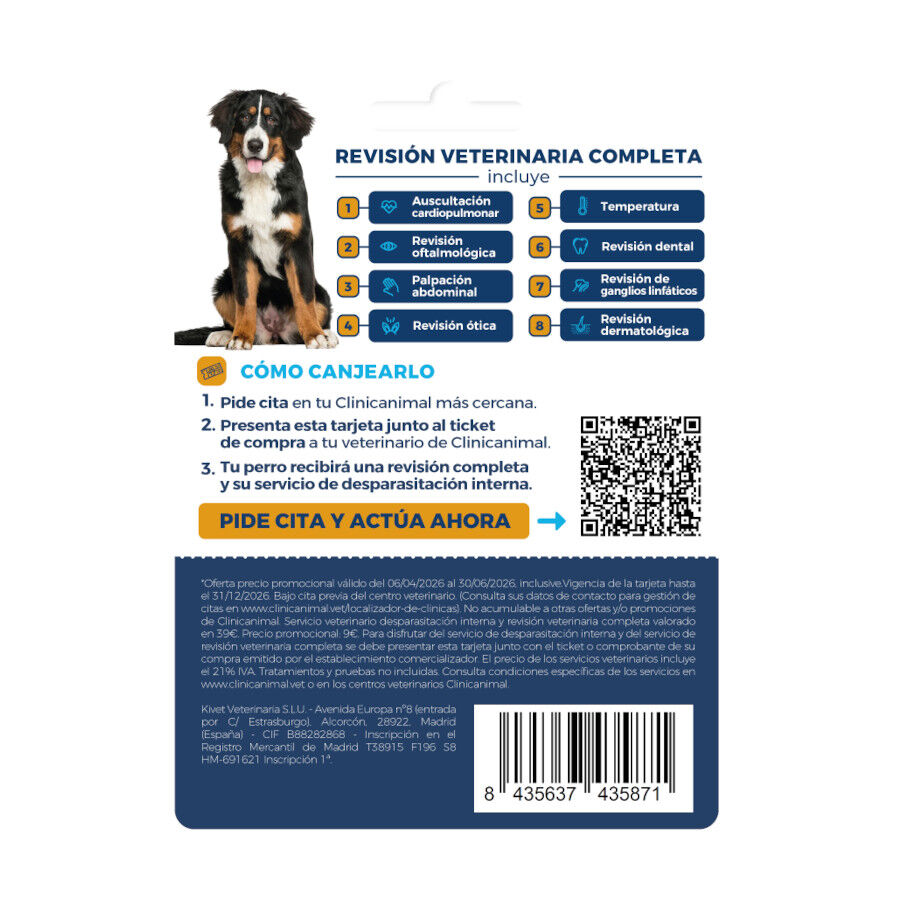 Tarjeta Veterinaria Desparasitaci&oacute;n Interna y Revisi&oacute;n Completa para perros, , large Imagen numero 2