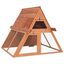 Vidaxl conejera de madera marrón para animales, , large indicador imagen numero 1