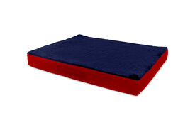 Gauty Cama Redonda Tela Impermeable y pelo rojo y azul para Perros y Gatos 