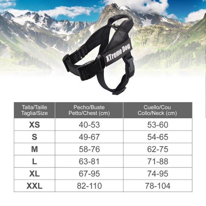 Arnés Xtreme Classic para perros color Negro, , large image number null
