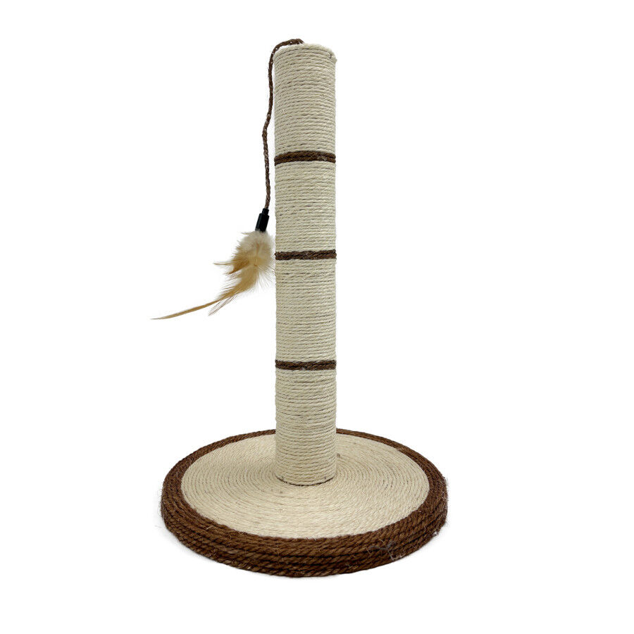 Leeby Isidoro rascador de sisal con juguete marron para gatos