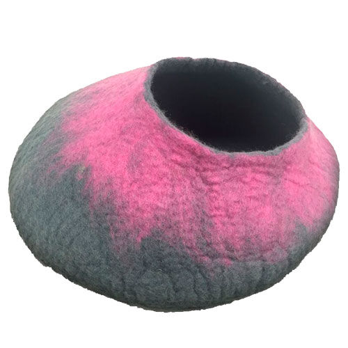 Walking Palm rosa y gris cueva de lana a mano Imagen numero 1