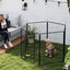 PawHut Parque para Perros de 6 Paneles de 80 cm de Altura, Vallas para Perros de Acero Plegable, con Puerta, para Interior y Exterior, Negro, , large indicador imagen numero 12