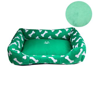 Benetton Cuna verde huesos para perros 