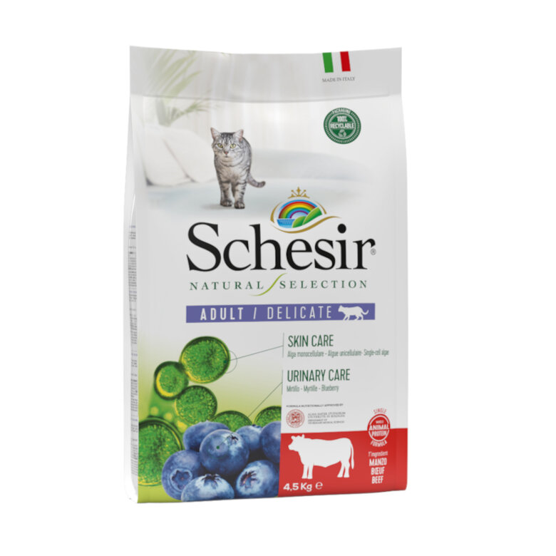Schesir Adult Natural Selection Buey pienso para gatos, , large image number null