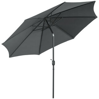 Outsunny Sombrilla De Jardín Para Terraza Piscina Patio Gris Oscuro 