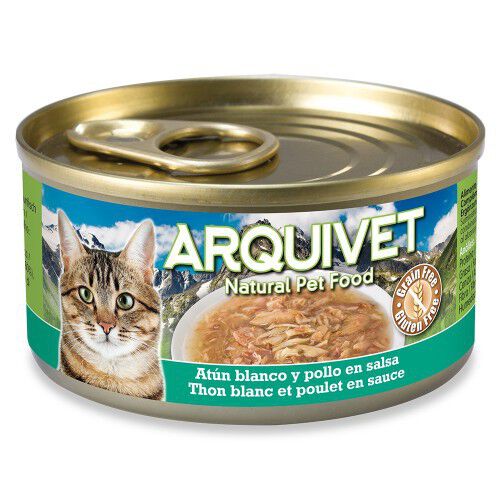 Comida h&uacute;meda Arquivet para gatos sabor at&uacute;n blanco y pollo, , large Imagen numero 1