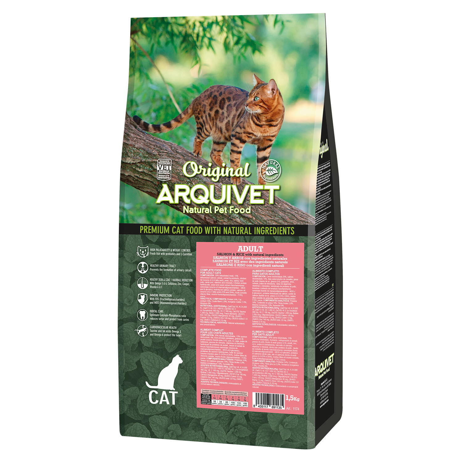 ARQUIVET CAT ORIGINAL Adult Salmon 7 Kg, , large Imagen numero 2
