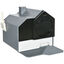 PawHut Arenero Cubierto para Gatos Caja de Arena Cerrada para Gatos con Bandeja Extraíble Pala Pedal Exterior y Filtro Desodorizante 47x45x42 cm Gris., , large indicador imagen numero 1