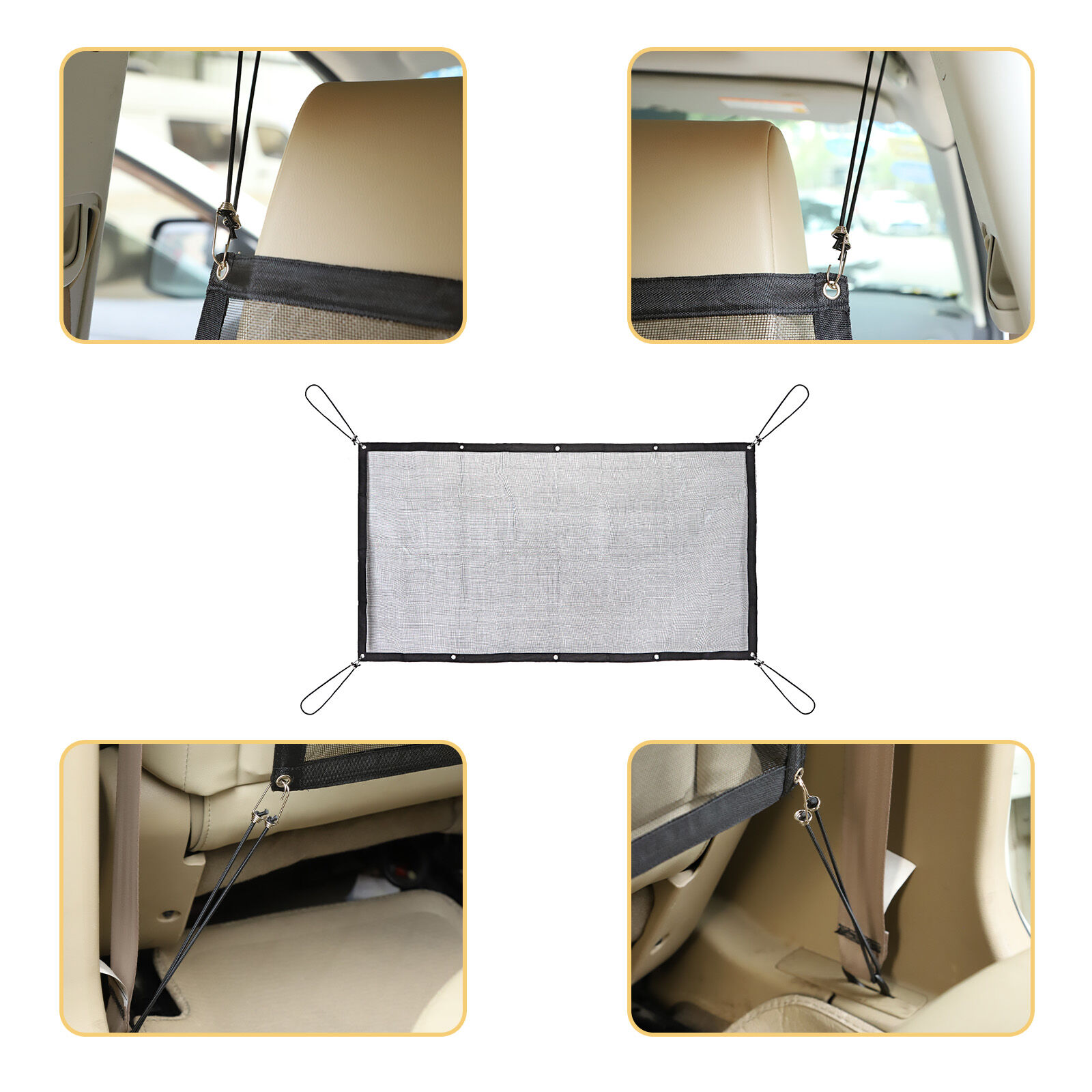 Nobleza Vallas Para Perros,Red de Barrera,Reja Coche Perro Maletero Universal, mascotas perros accesorios,115 x 62 cm, , large Imagen numero 5