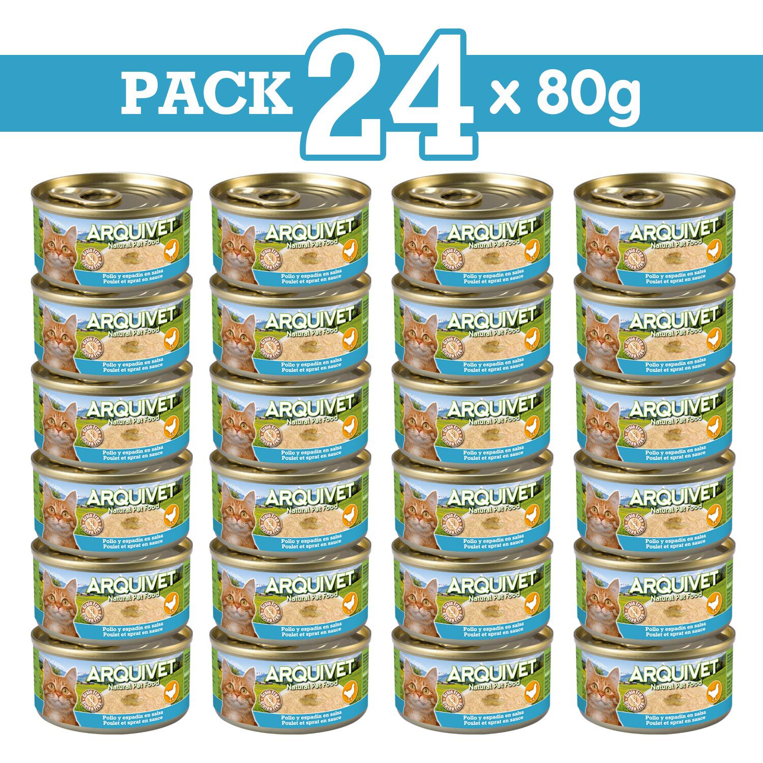 PACK 24 LATAS Pollo en salsa con Espad&iacute;n 80gr., , large Imagen numero 2