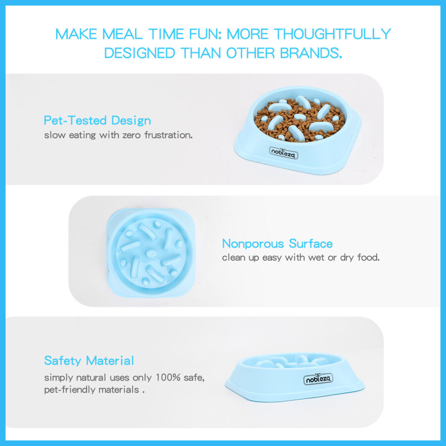 Nobleza Comedero Antivoracidad azul para Perros thumbnail