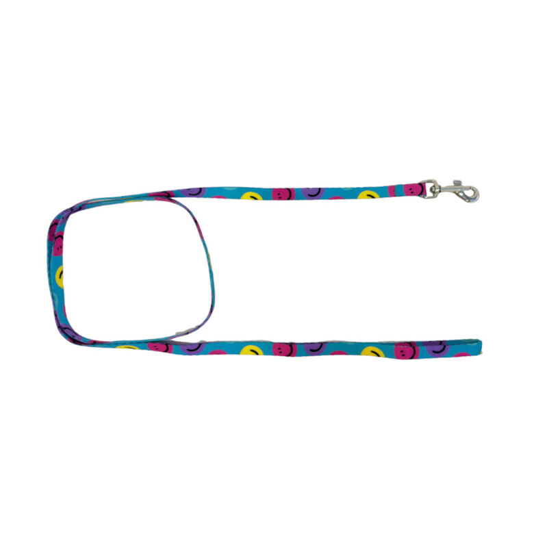 Gotoo Correa y arnés estampado smile azul para gatos thumbnail