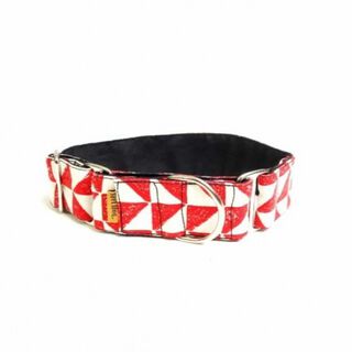 Collar Martingale Triángulos para perros color Rojo