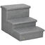 PawHut Escalera para Mascotas de 3 Peldaños Escalones para Perros Gatos con Tapas Abribles y Espacio de Almacenamiento 63,5x42,5x40,5 cm Gris, , large indicador imagen numero 1