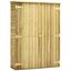 vidaXL Caseta herramientas jardín madera pino impregnada 123x50x171 cm, , large indicador imagen numero 1