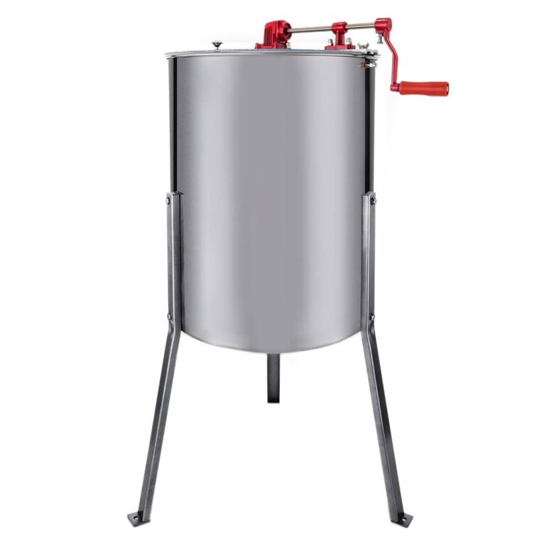 Extractor Manual de Miel de 4 Marcos de Acero Inoxidable Herramienta para Girar el Panal, , large image number null