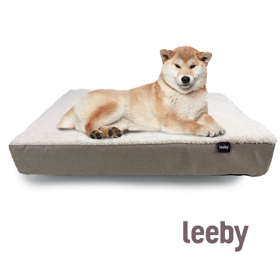 Leeby Colchón Ortopédico Viscoelástico Marrón y Blanco para perros thumbnail