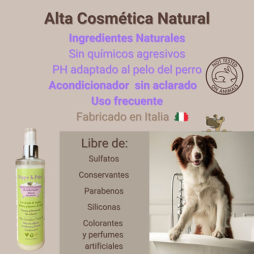 Peppo and Pets- Spray Acondicionador elaborado con ingredientes naturales para perros- Con aceite de jojoba, , large Imagen numero 3