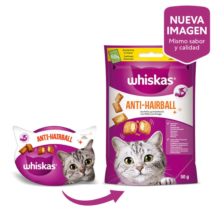 Whiskas Anti-Hairball Snacks para Gatos thumbnail