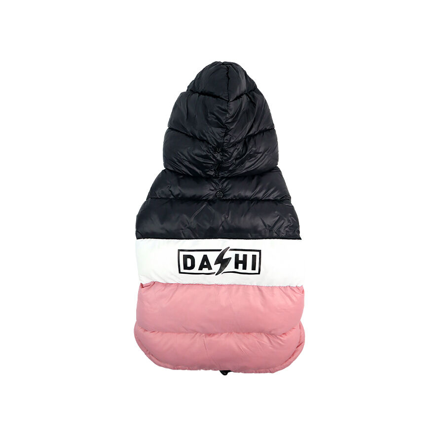 Anorak para perros Dashi Stripes Rosa & Negro Mediano, , large Imagen numero 2
