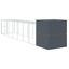 vidaXL Gallinero con corral acero galvanizado gris 165x863x181 cm, , large indicador imagen numero 4
