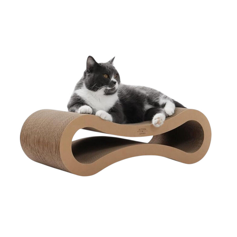 Althea Living - Rascador para Gatos con Forma de Infinito, cart&oacute;n corrugado, reversible, , large Imagen numero 5