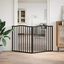 vidaXL Puerta para perros plegable 2 paneles madera álamo negra 160 cm, , large indicador imagen numero 8