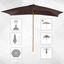 Outsunny Sombrilla de Jardín 2x3x2,5 m Parasol de Jardín de Madera con Techo de Ventilación y Manivela Impermeable para Terraza Balcón Exterior Café, , large indicador imagen numero 4