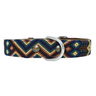 Loyal Collar piel artesanal M multicolor para perros 