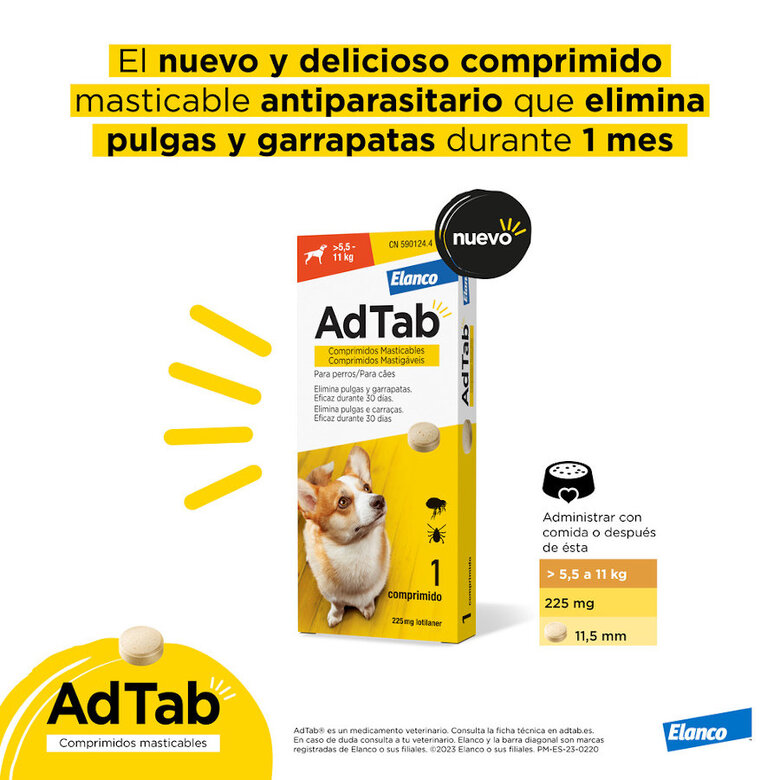AdTab Comprimido Antiparasitario para perros, , large image number null
