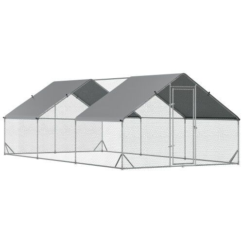 PawHut Gallinero de Exterior Plateado thumbnail