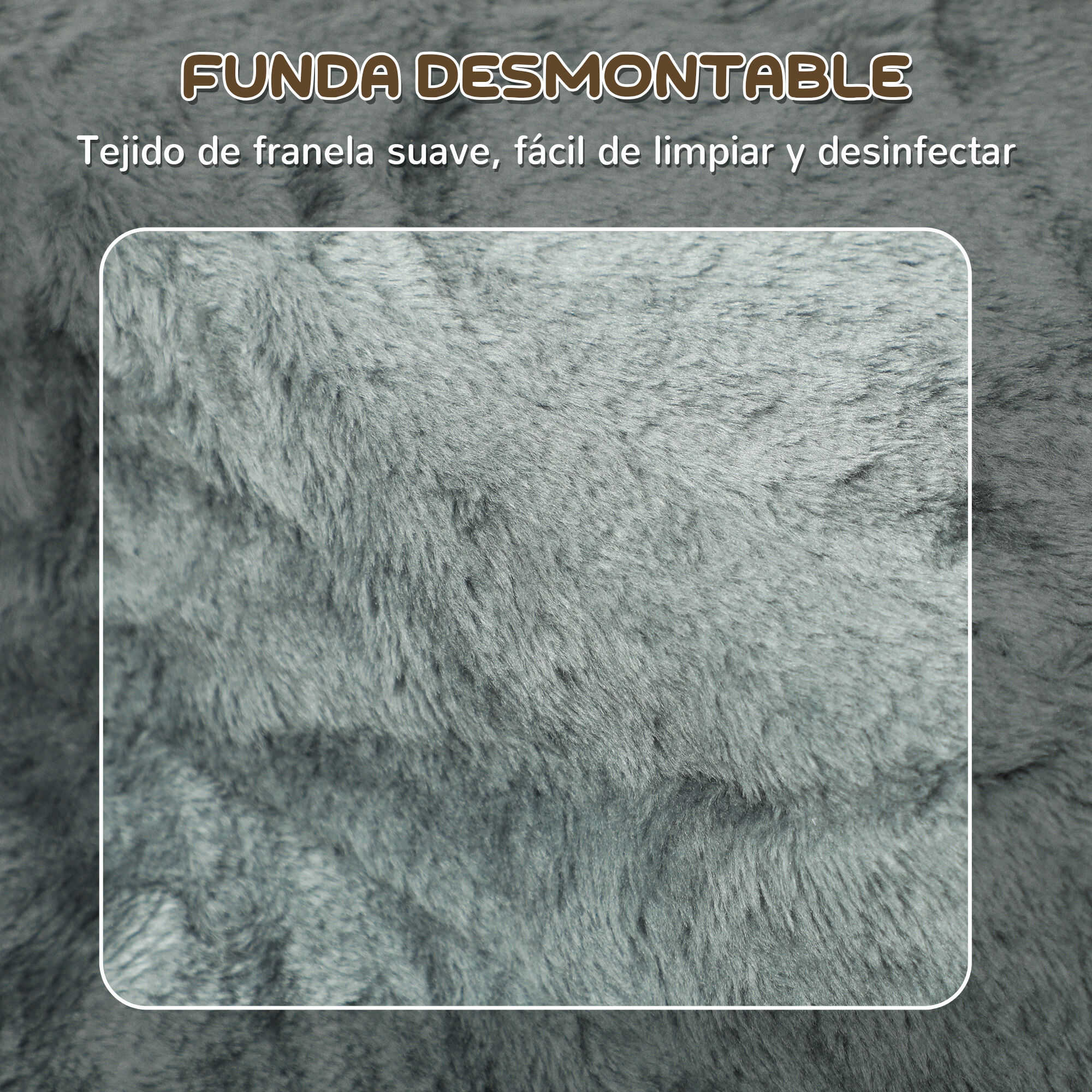 PawHut Escalera para Perros de 3 Peldaños con Funda Extraíble y Lavable Escalera para Mascotas Mayores Perros Pequeños Gatos para Cama Sofá 46x35x35 cm Gris Claro thumbnail