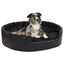 Vidaxl sofá acolchado ovalado con cojín negro para perros, , large indicador imagen numero 1