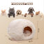 Nobleza - Camas para Gatos,  Carpa para Gatos de con Protección contra el Frío con Cojín Desenfundable y Extraíble, Cama para Gatos Semiabierta para Mascotas pequeñas y Medianas, 47×46×36cm, , large indicador imagen numero 2